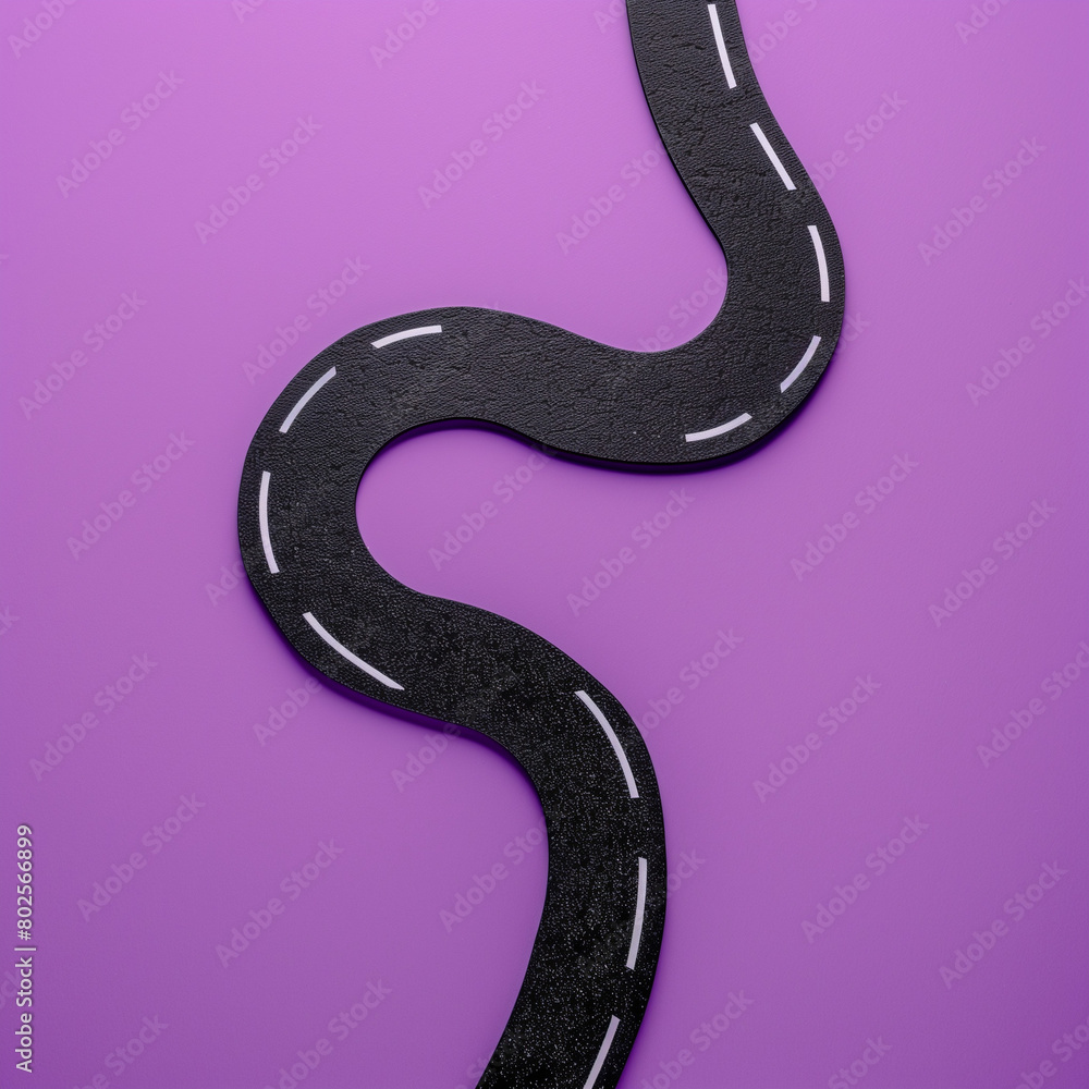 Charting One-Way Streets Highlighted on a Violet Background Charting One-Way Streets Highlighted on a Violet Background