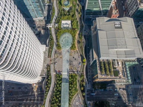 Downtown San Francisco and Salesforce Park, California, United States of America.