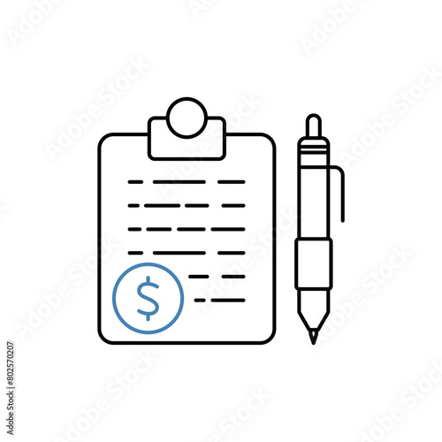 quotation concept line icon. Simple element illustration. quotation concept outline symbol design.
