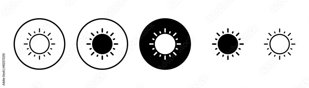 Sun icon vector isolated on white background. Sun vector icon Sun icon vector isolated on white background. Sun vector icon