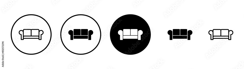 Sofa icon vector isolated on white background. sofa icon illustration. furniture