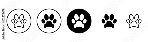 Paw icon vector isolated on white background. Paw Print icon