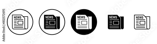 Newspaper icon vector isolated on white background. news paper icon vector