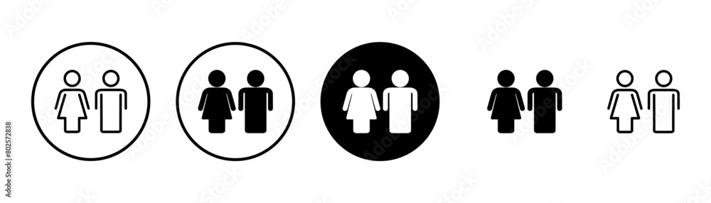 Man and woman icon vector isolated on white background. male and female symbol Man and woman icon vector isolated on white background. male and female symbol