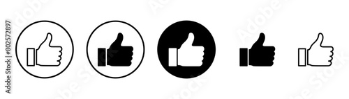 like icon vector isolated on white background. Thumbs up icon. social media icon