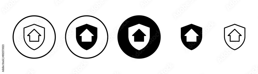 Home insurance icon vector isolated on white background. home protection icon Home insurance icon vector isolated on white background. home protection icon