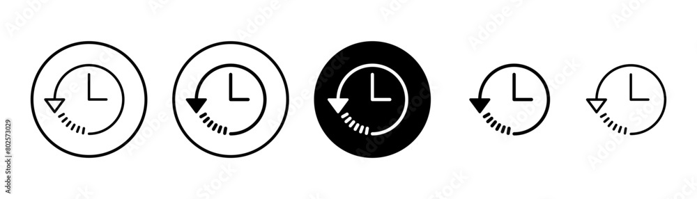 History icon vector isolated on white background. History vector icon History icon vector isolated on white background. History vector icon