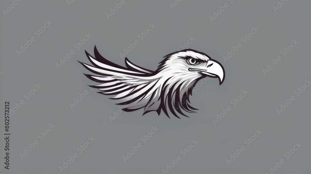 Fototapeta premium Bald Eagle minimalist logo