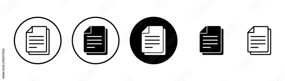 Document icon vector isolated on white background. Paper icon. File Icon Document icon vector isolated on white background. Paper icon. File Icon