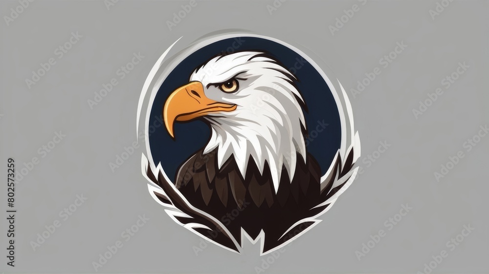 Fototapeta premium Bald Eagle minimalist logo