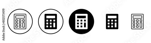 Calculator icon vector isolated on white background. Calculator vector icon. Accounting icon
