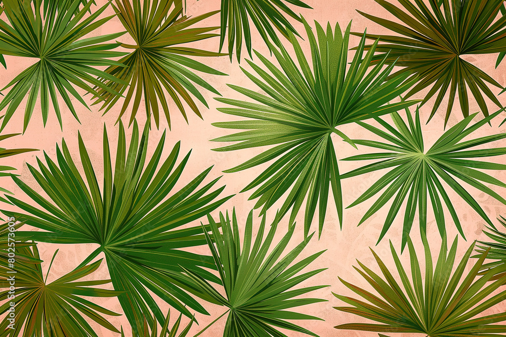 Abstract art tropical leaves background. Wallpaper design with art texture from palm leaves, Jungle leaves, exotic botanical floral pattern Abstract art tropical leaves background. Wallpaper design with art texture from palm leaves, Jungle leaves, exotic botanical floral pattern