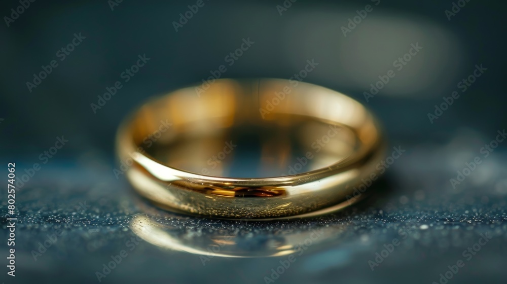 A minimalist gold ring with a smooth polished finish. A minimalist gold ring with a smooth polished finish.