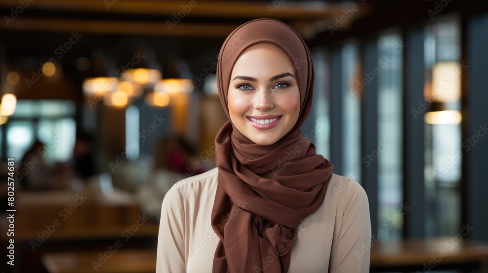Smiling woman in hijab Smiling woman in hijab