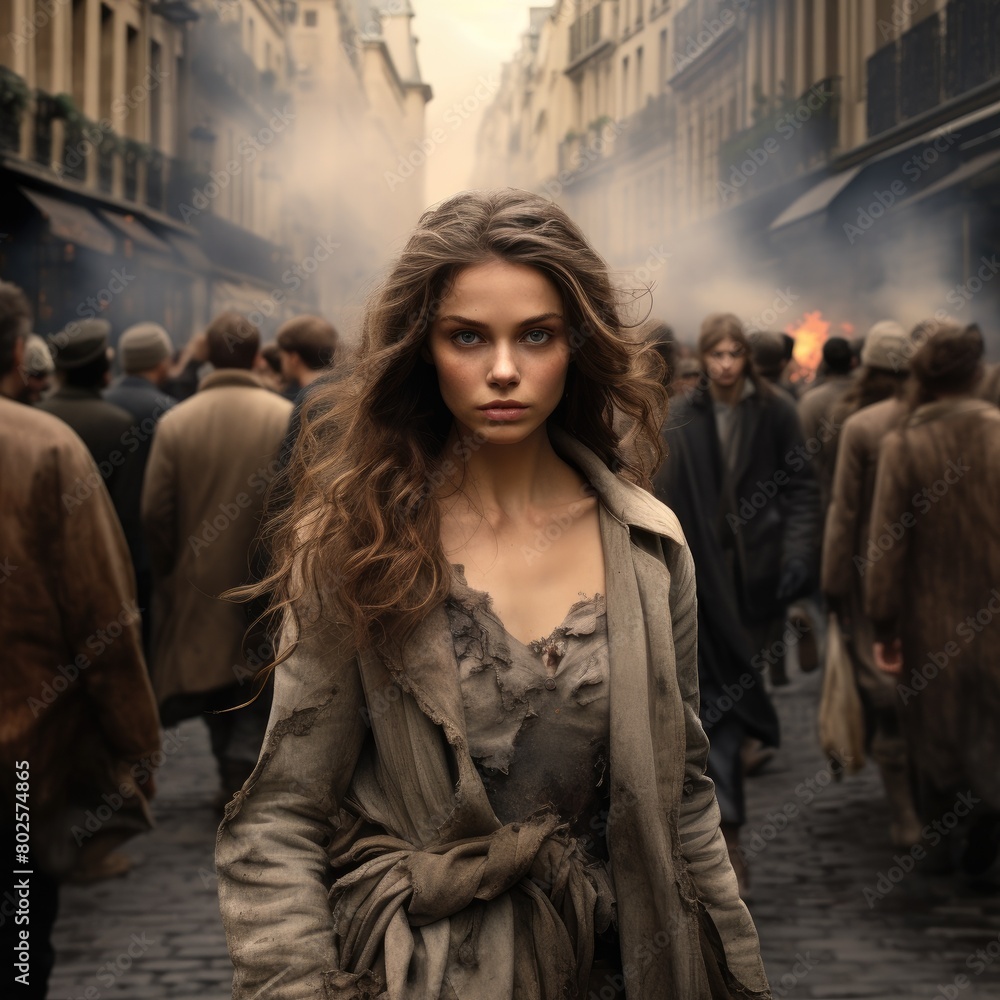 Mysterious woman in the city Mysterious woman in the city