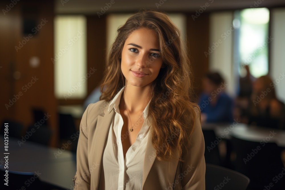 Confident young woman in business attire Confident young woman in business attire