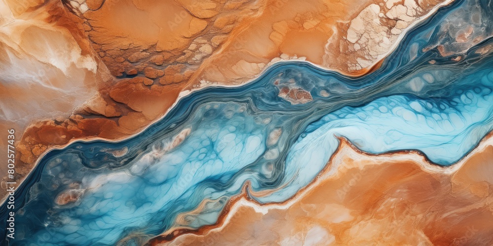Naklejka premium Vibrant abstract geological landscape