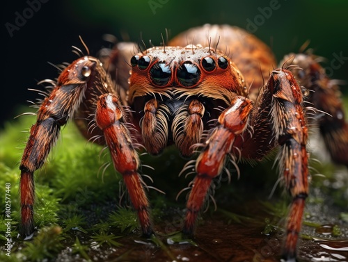 Closeup of a hairy spider with large eyes © Balaraw