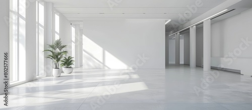 empty contemporary white indoor space
