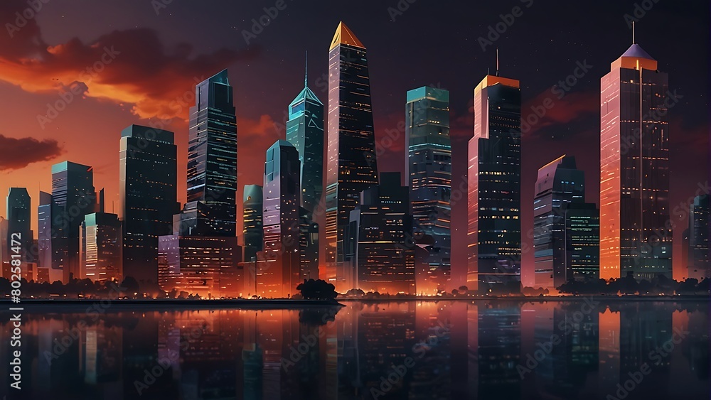 city skyline Visions of Tomorrow Futuristic Cityscape city skyline Visions of Tomorrow Futuristic Cityscape