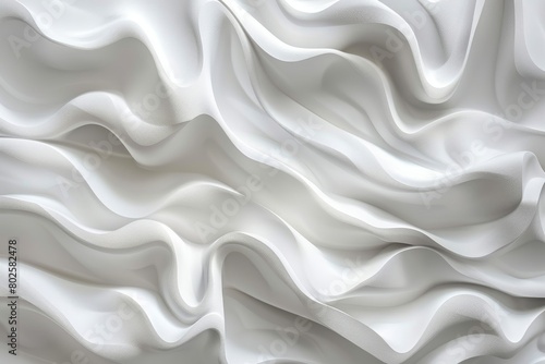 Soft white wavy textured background.