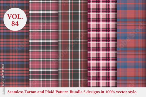 
Tartan and Plaid Pattern Bundle Vol.84, Buffalo Vector, Fabric background wallpaper