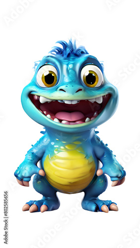 Funny monster dragon with big teeth © Hasbi