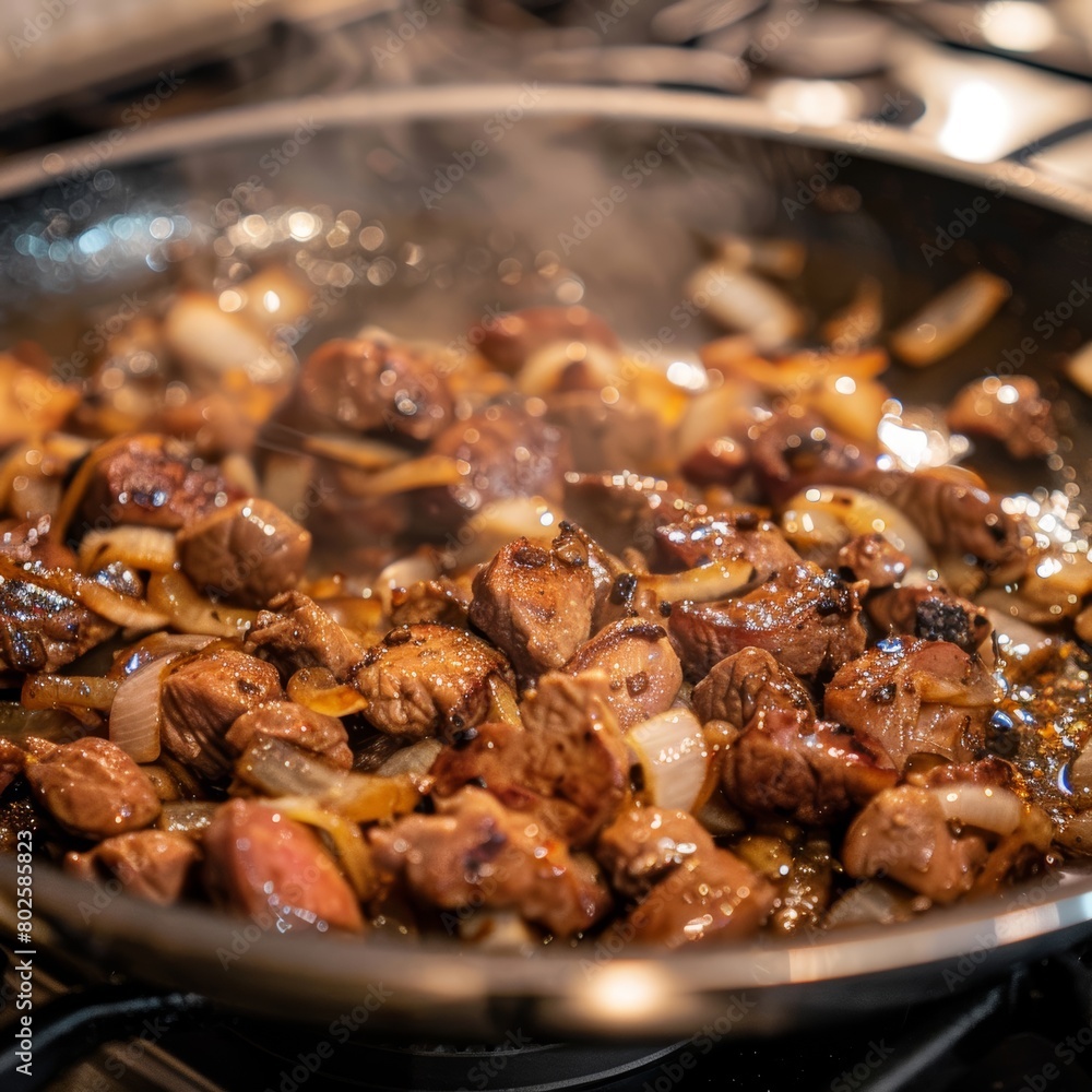 Chicken liver sauteed with onions and garlic Chicken liver sauteed with onions and garlic