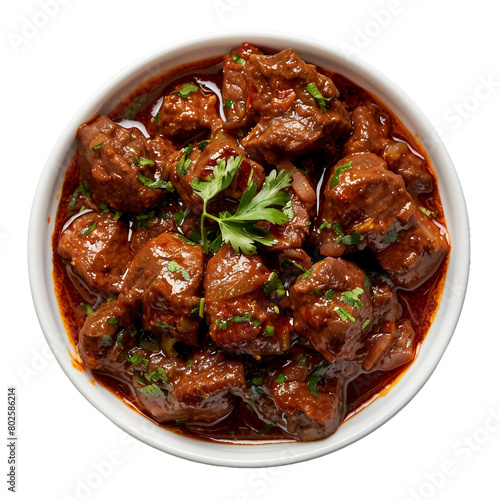 Vindaloo, transparent background, isolated image, generative AI