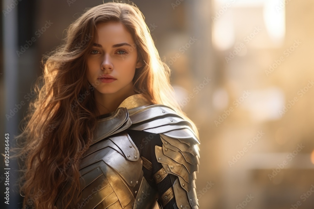 Obraz premium Warrior woman in armor