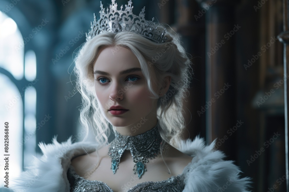 Elegant woman in winter attire Elegant woman in winter attire