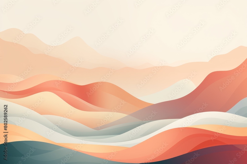 Serene mountain landscape with warm tones Serene mountain landscape with warm tones