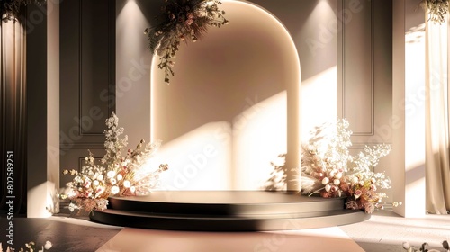 background wedding modern 3D rendering