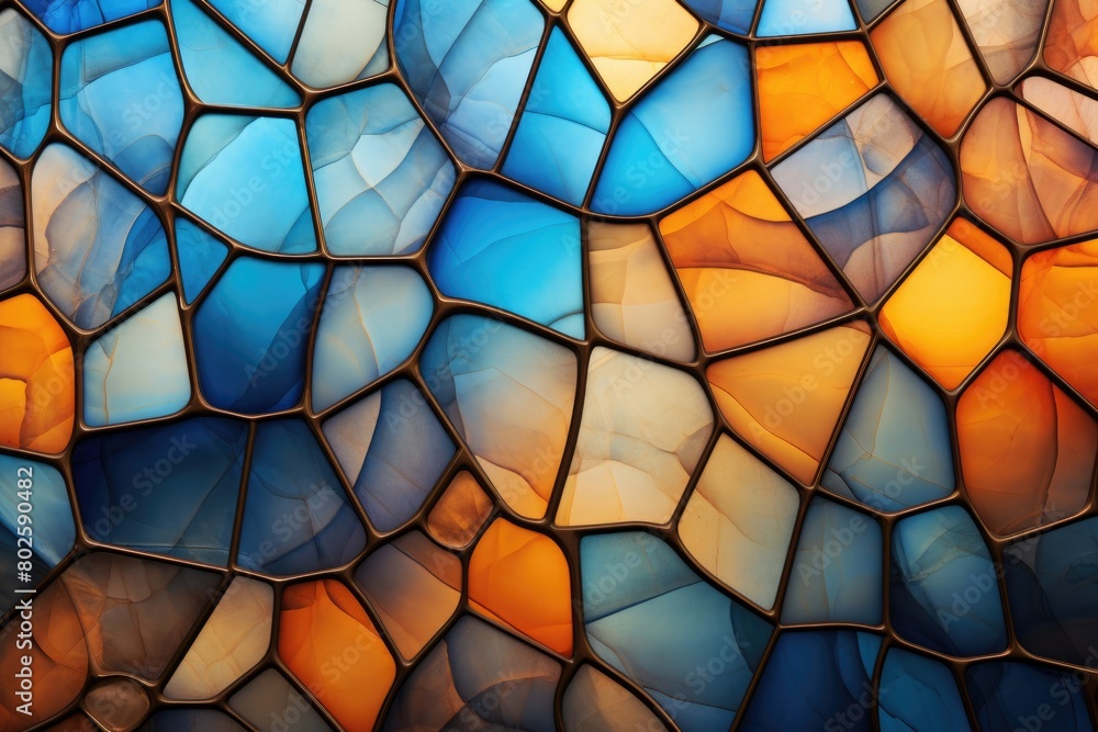 Vibrant stained glass mosaic pattern Vibrant stained glass mosaic pattern
