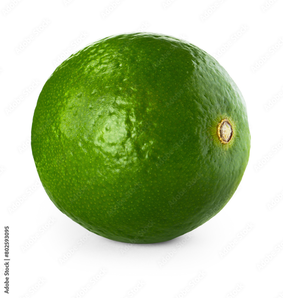 Fresh green ripe lime isolated on white Fresh green ripe lime isolated on white