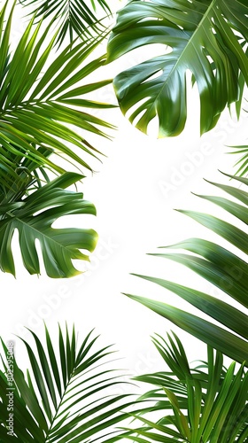 Green Palm Leaves Summer Vacation Design