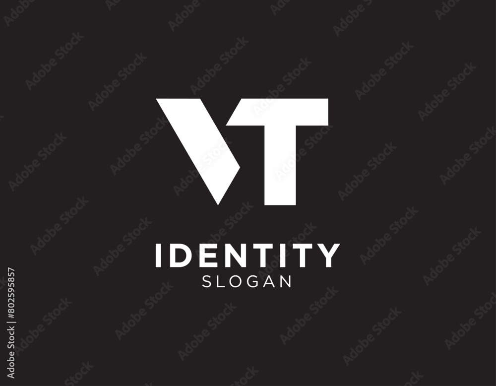 Monogram letter VT logo vector Monogram letter VT logo vector