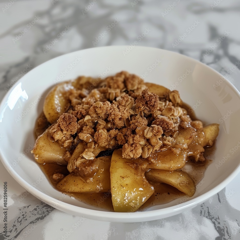 Easy Apple Crisp served with golden-brown, crumbly oat topping, generously sprinkled over soft, cinnamon-spiced apple slices juicy and tender Easy Apple Crisp served with golden-brown, crumbly oat topping, generously sprinkled over soft, cinnamon-spiced apple slices juicy and tender