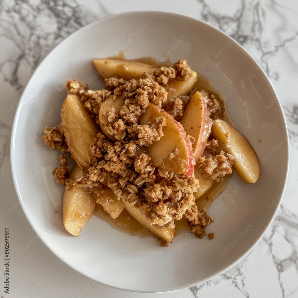 Easy Apple Crisp served with golden-brown, crumbly oat topping, generously sprinkled over soft, cinnamon-spiced apple slices juicy and tender Easy Apple Crisp served with golden-brown, crumbly oat topping, generously sprinkled over soft, cinnamon-spiced apple slices juicy and tender