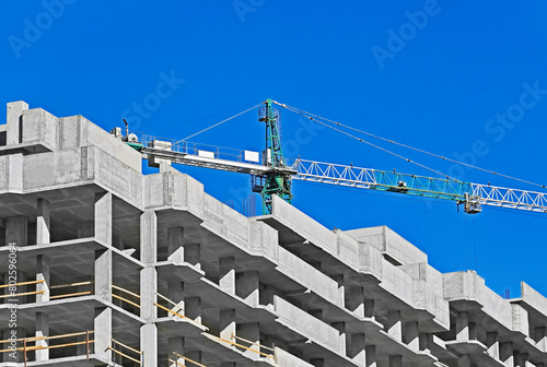 Crane and highrise construction