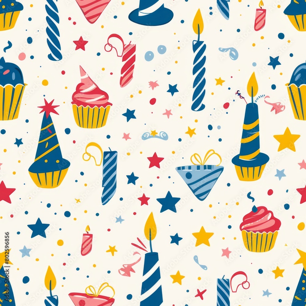 Simple Seamless Birthday Themed Pattern
Simple Seamless Birthday Themed Pattern