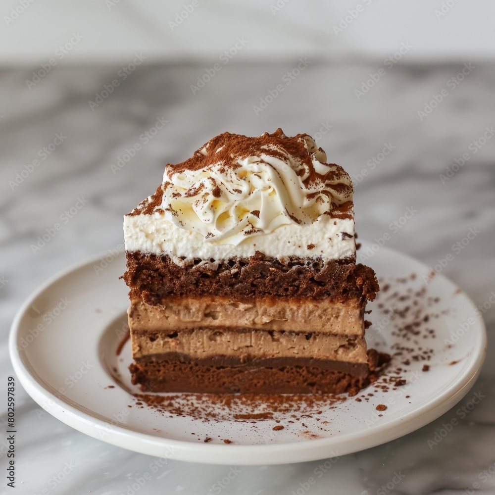 Italian Love Cake have distinct layers with a bottom layer of moist chocolate cake, a middle layer of creamy ricotta cheese mixture topped with fluffy whipped cream Italian Love Cake have distinct layers with a bottom layer of moist chocolate cake, a middle layer of creamy ricotta cheese mixture topped with fluffy whipped cream