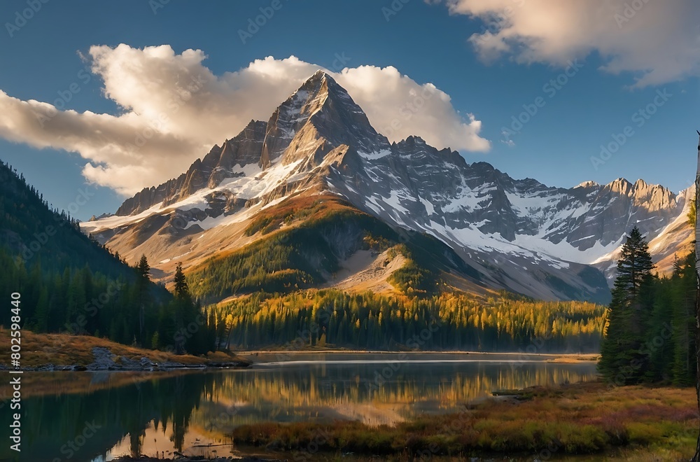 landscape with lake Alpine Majesty A Glimpse into Nature's Grandeur