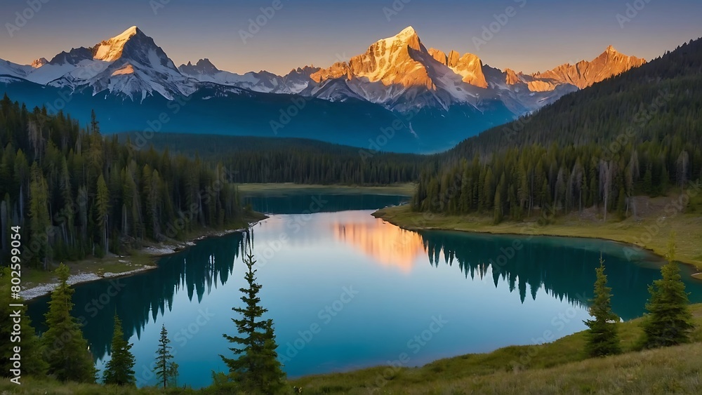 lake reflection Alpine Majesty A Glimpse into Nature's Grandeur