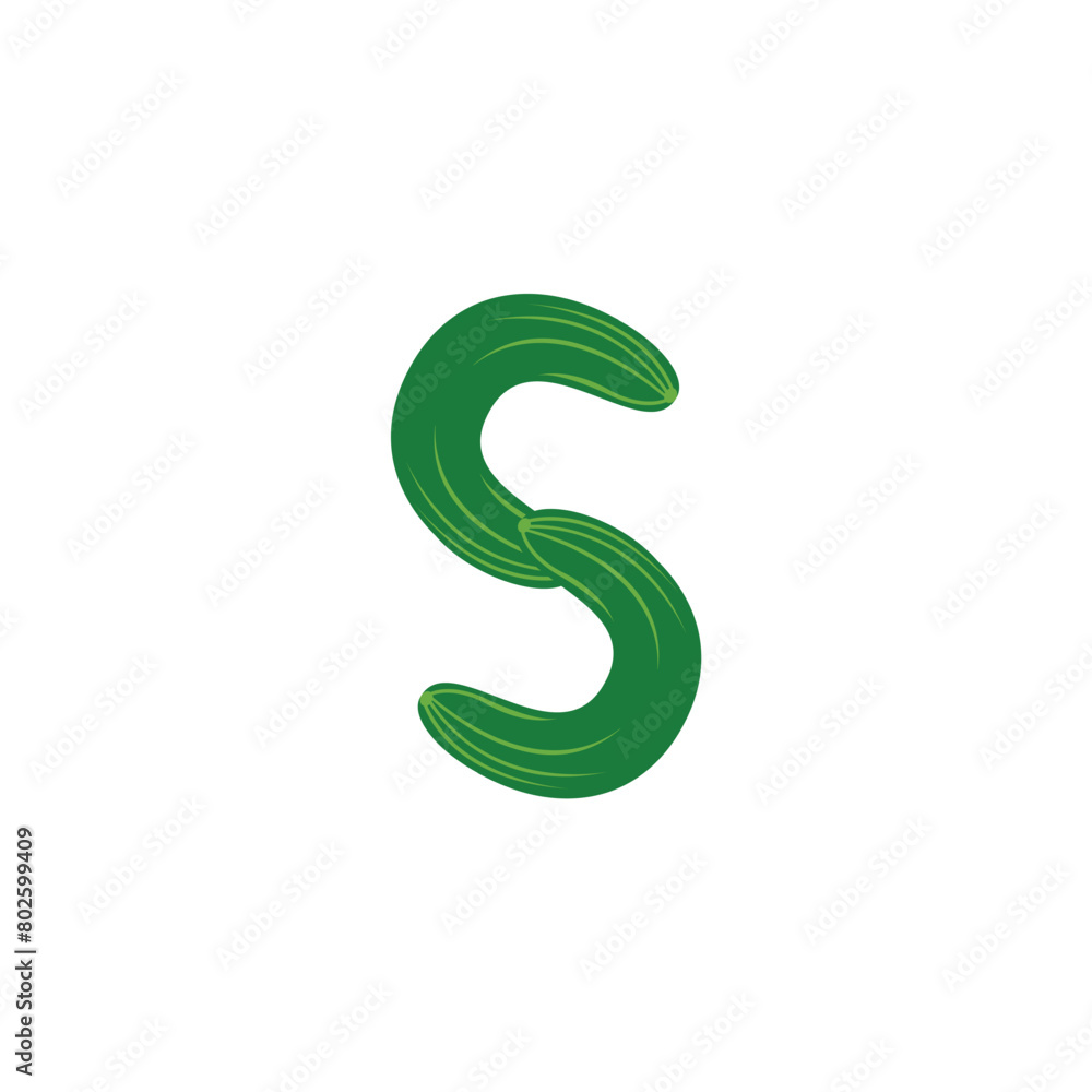 Letter S cucumber logo icon vector template eps Letter S cucumber logo icon vector template eps