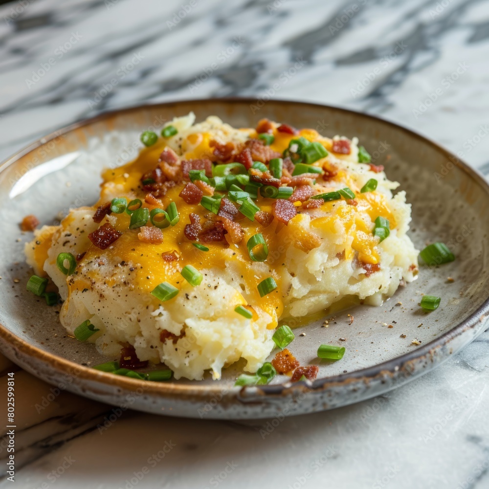 Southern Comfort Mississippi Mud Potatoes, freshly baked and steaming