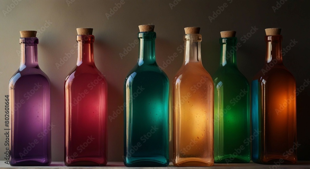 colorful bottle on table colorful bottle on table