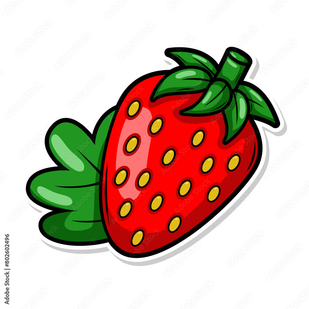 Obraz premium hand draw strawberry fruit illustration art