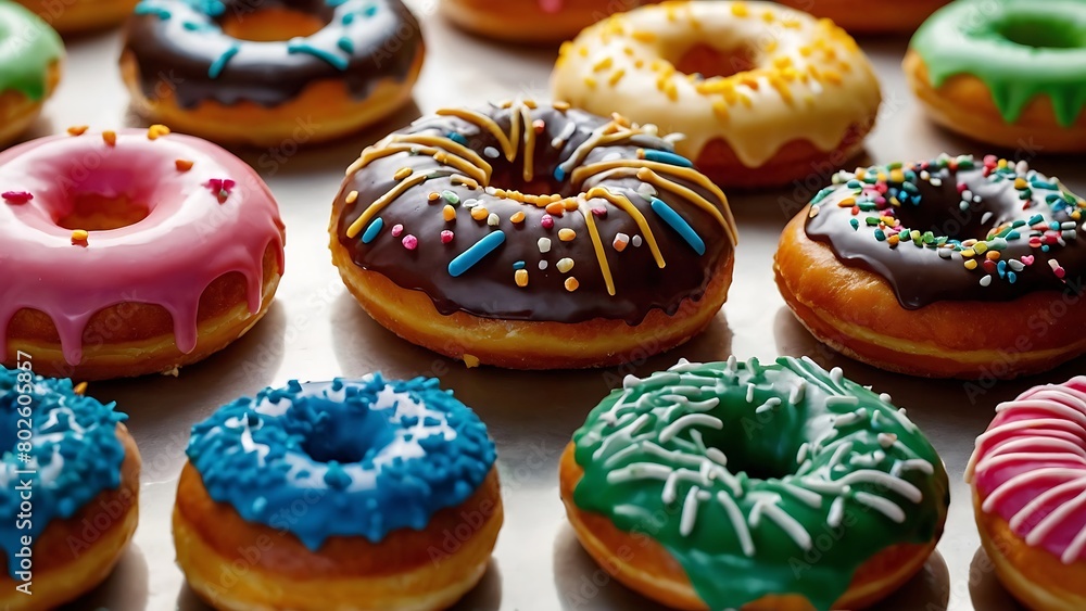 donuts with sprinkles Epicurean Elegance 8K Portrait of Exquisite Donut Artistry donuts with sprinkles Epicurean Elegance 8K Portrait of Exquisite Donut Artistry