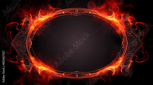 Square frame made of fire